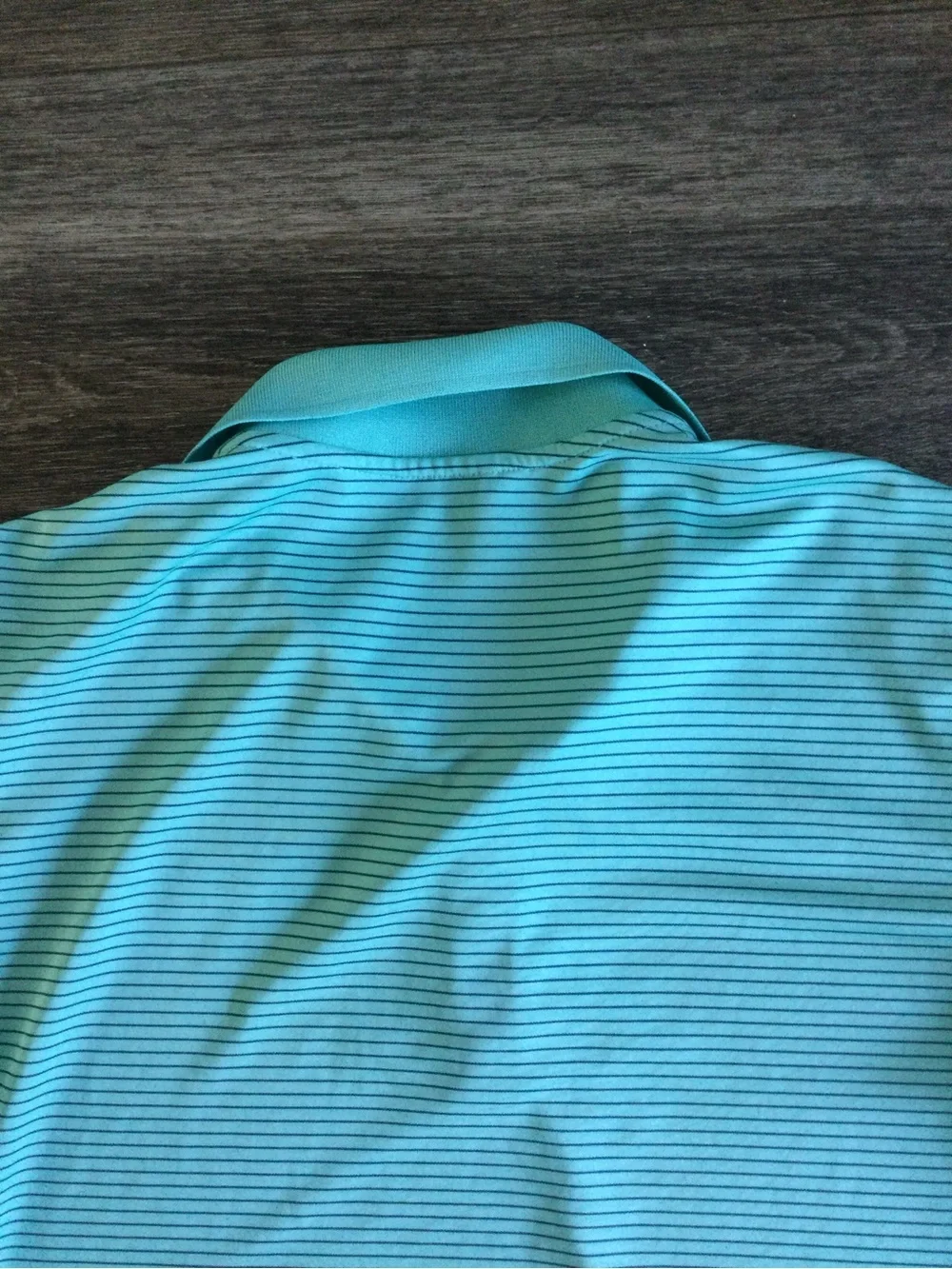 adidas Men's Teal Striped Performance Polo
